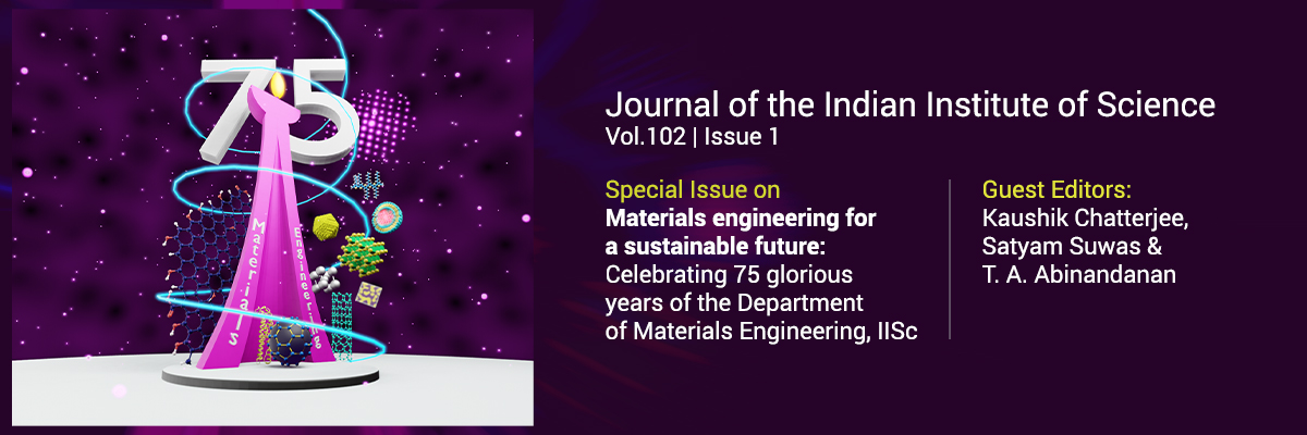 Special issue of Journal of the Indian Institute of Science to commemorate the Platinum jubilee of the department